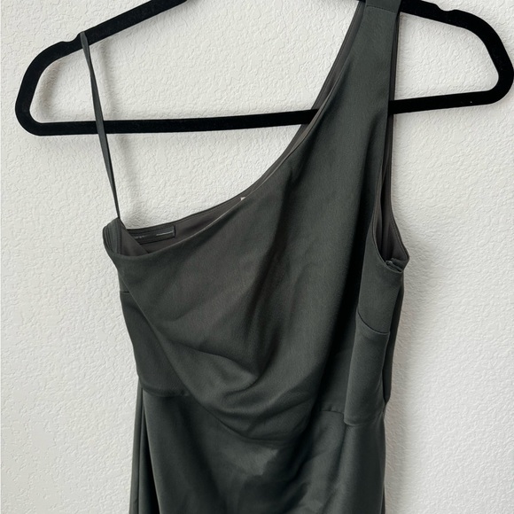 BHLDN Dylan One-Shoulder Satin Side-Slit Gown - Picture 9 of 11